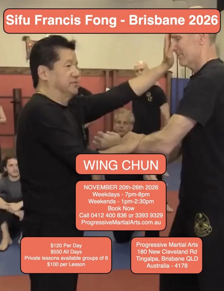 Sifu Francis Fong Brisbane 2026 Wing Chun seminar poster